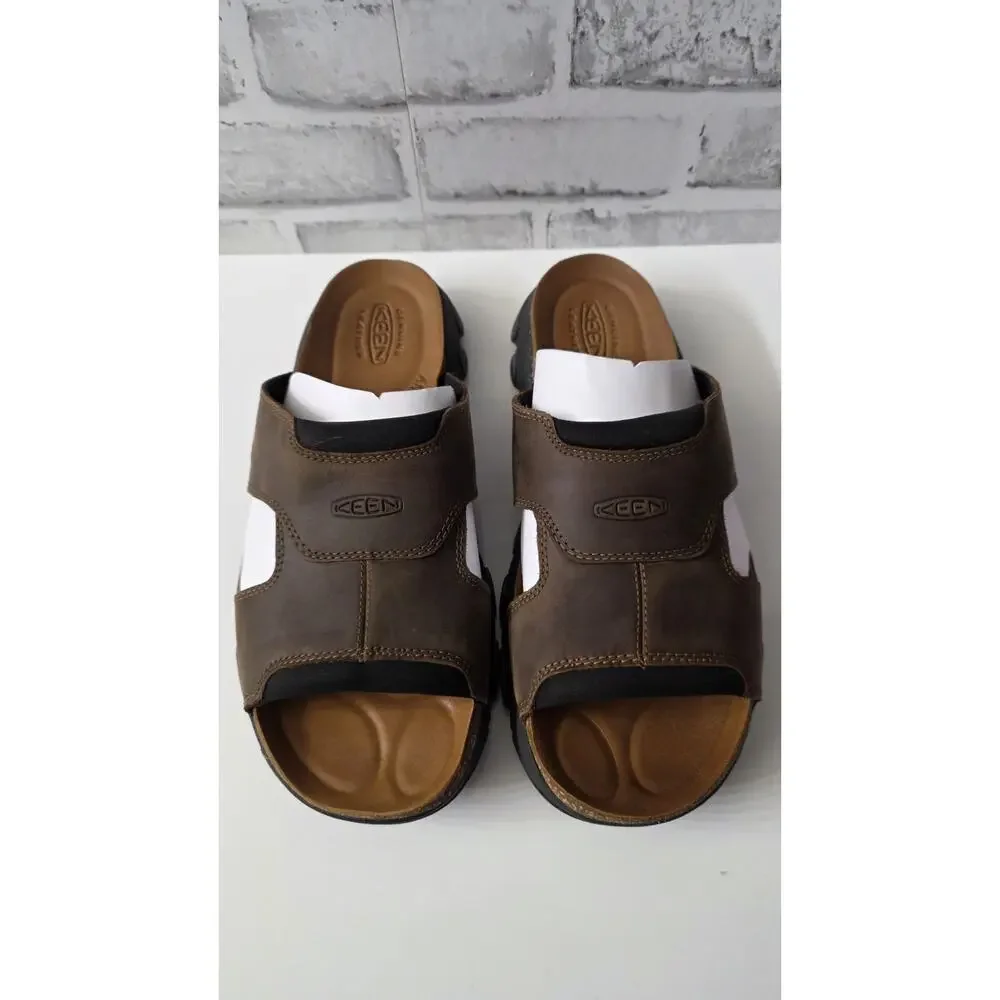 NEW KEEN Men's Daytona II Slide Bison/Black Men's Size 10 - 1027281